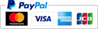PayPal, Mastercard, Visa, American Express and JCB accepted